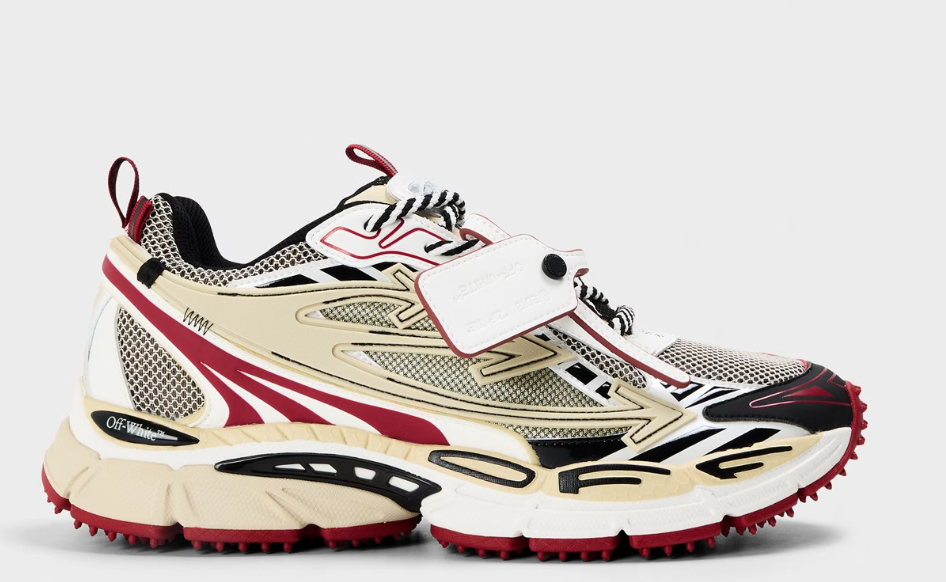 OFF WHITE Men's Be Right Back Retro-Inspired Comfort Sneakers'Sand/Red'