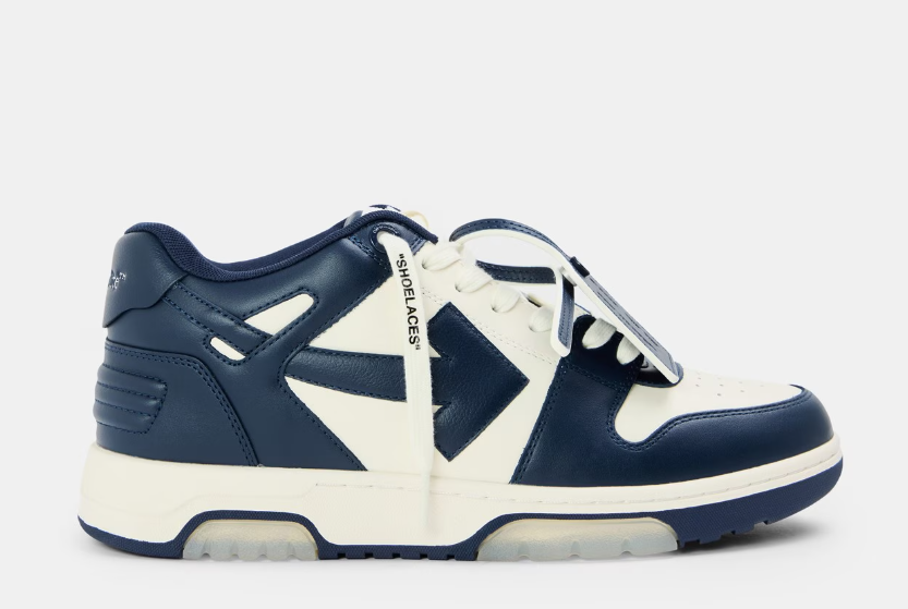 OFF WHITE Men's Out Of Office Classic Trainers, Trademark Branding 'White/Navy'