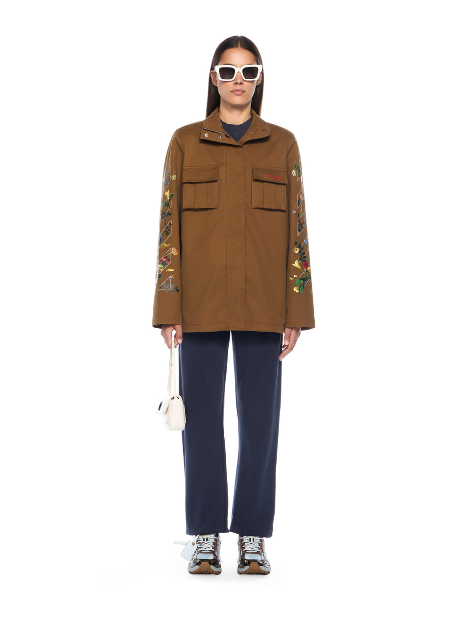 Off White Arrow Flower Field Twill Jacket