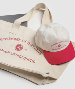 Women's Gymshark Weight Plate Oversized Tote Oat White