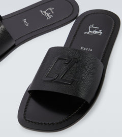Varsicool leather slides (Black)
