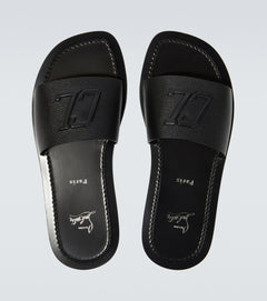 Varsicool leather slides (Black)