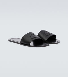 Varsicool leather slides (Black)