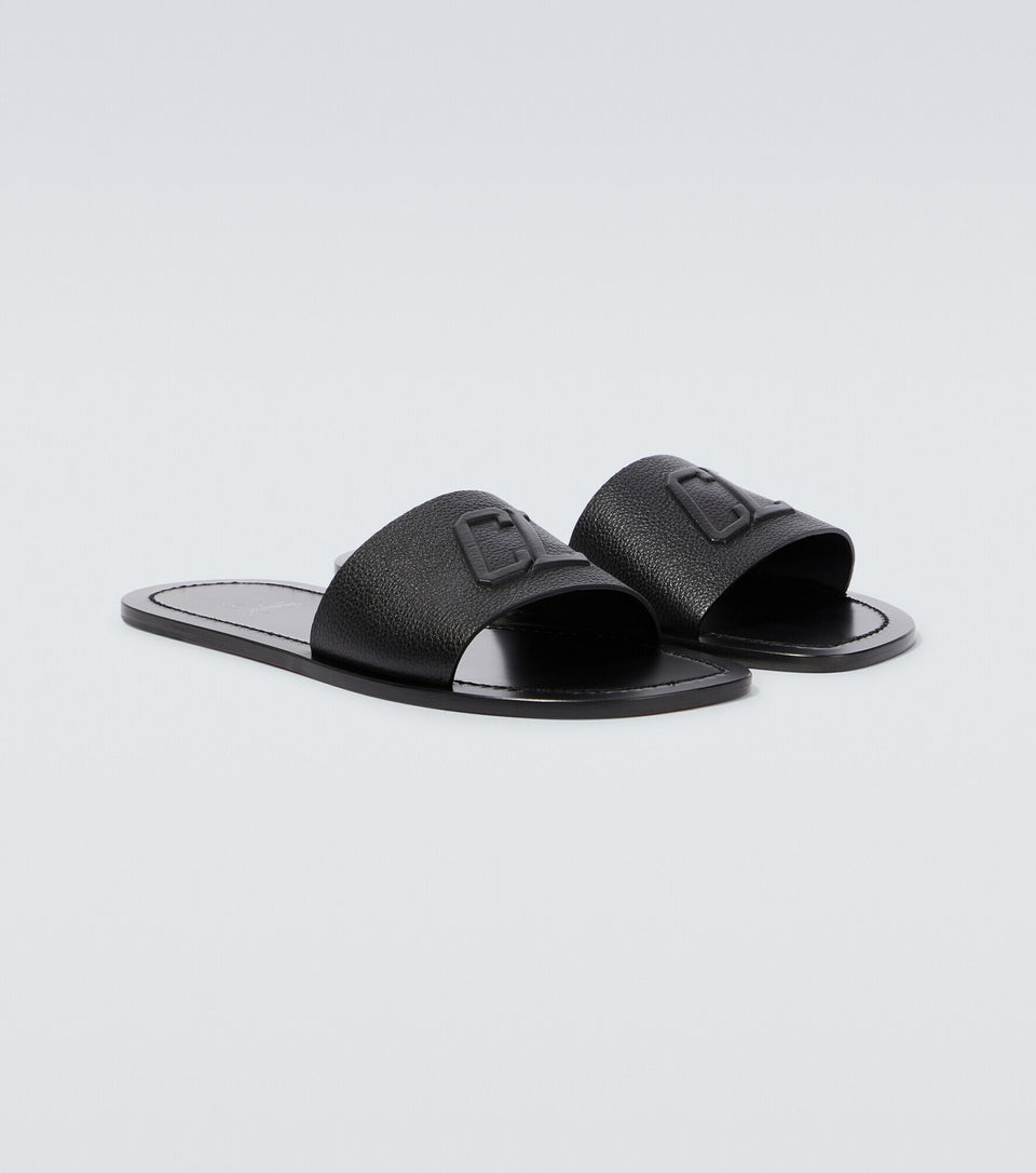 Varsicool leather slides (Black)