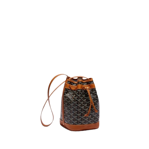 Petit Flot Bucket Bag (Black & Tan)