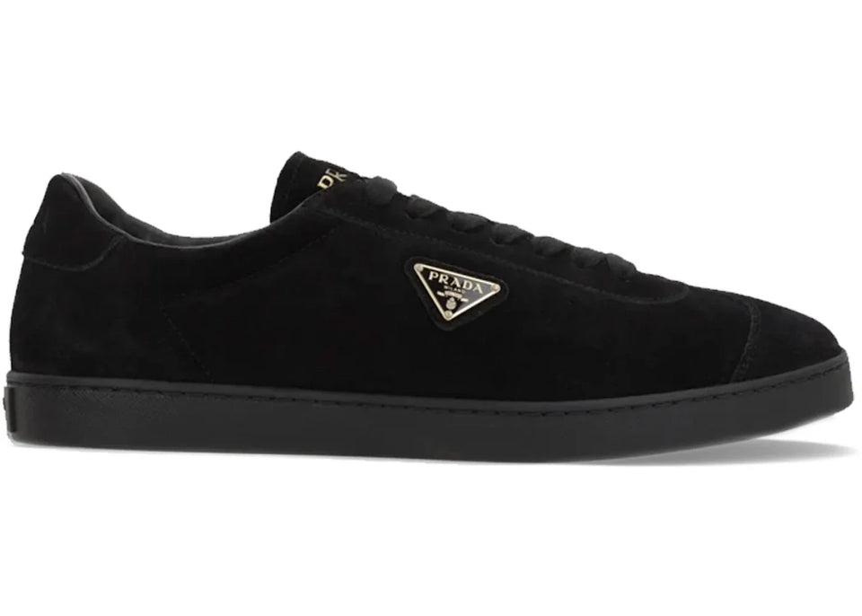 Prada Logo Plaque Sneakers Black