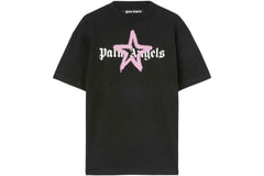Palm Angels Star Sprayed T-Shirt Black/Pink