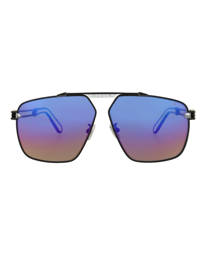 Philipp Plein Aviator-Frame Titanium Sunglasses Black Black Multicolor (SPP049M-63-0541)