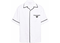 Prada Cotton Bowling Shirt White