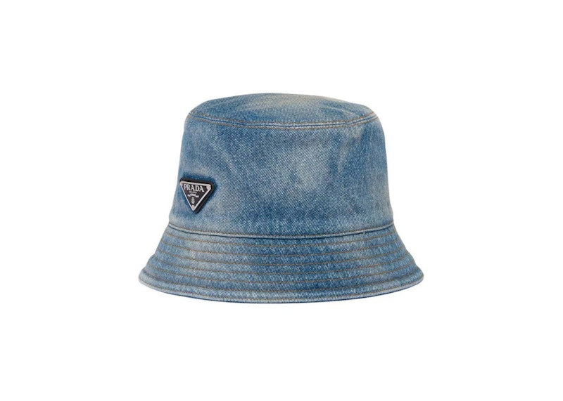 Prada Denim Bucket Hat Light Blue