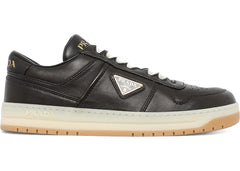 Prada Downtown Leather Low Top Sneakers Black Gum (Women's)