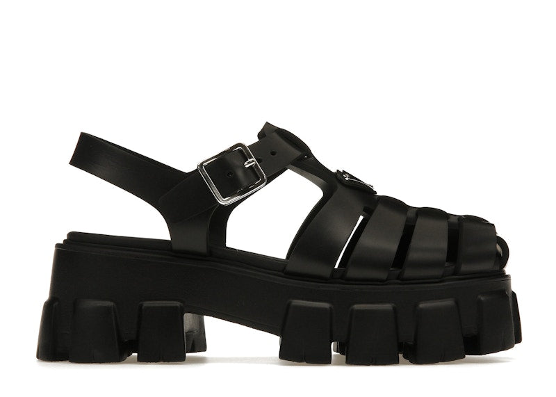 Prada Monolith Foam Rubber 55mm Sandals Black