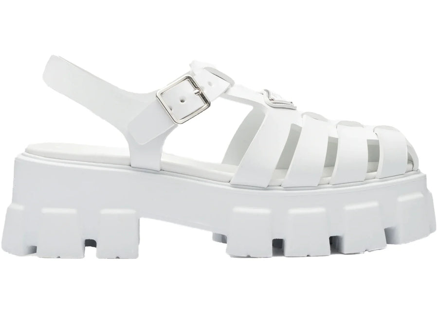 Prada Monolith Foam Rubber 55Mm Sandals White