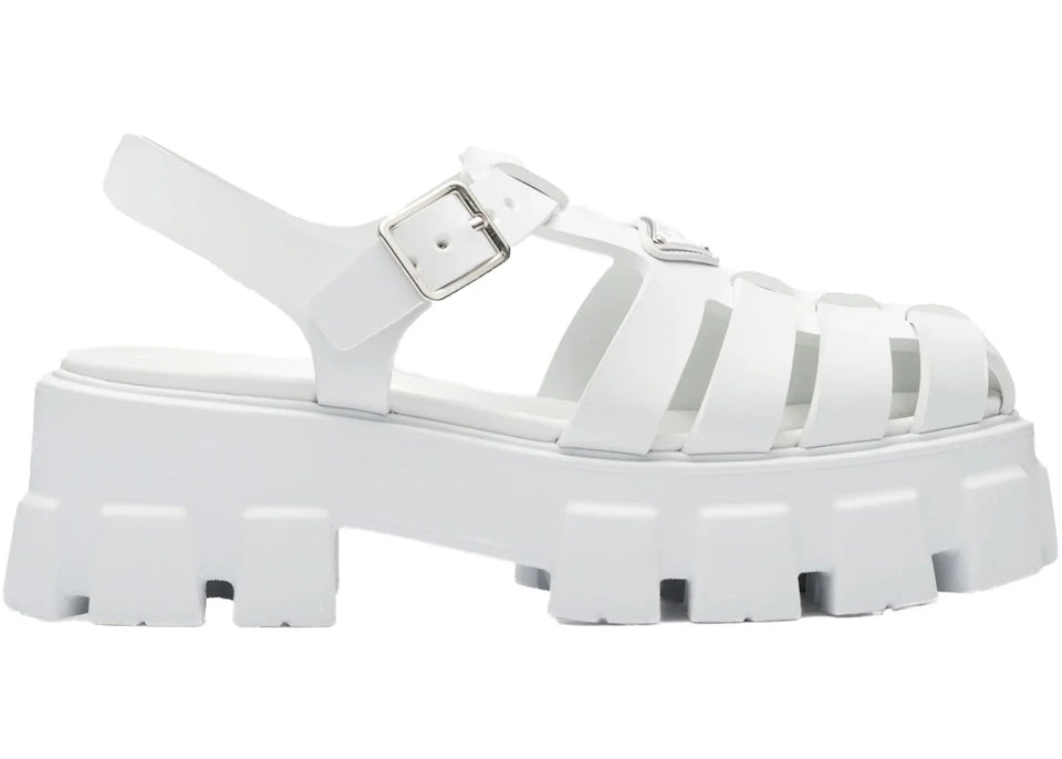 Prada Monolith Foam Rubber 55Mm Sandals White