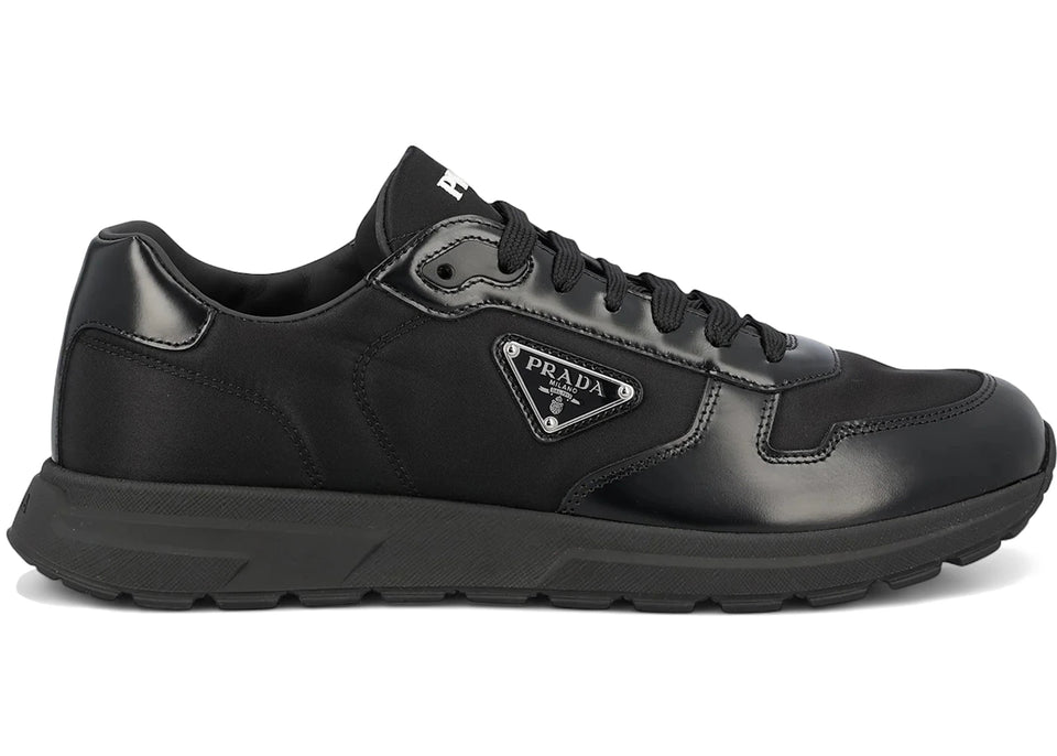 Prada PRAX 01 Sneakers Re-Nylon Brushed Leather Black