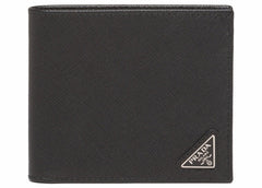 Prada Saffiano Leather Bi-Fold Wallet Black