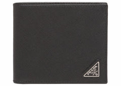 Prada Saffiano Leather Bi-Fold Wallet Black