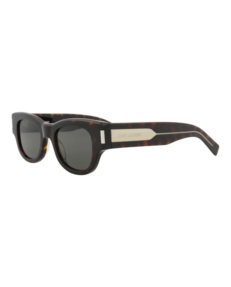 Saint Laurent Cat Eye-Frame Recycled Acetate Sunglasses Havana Crystal Grey (SL573-30014070-002)