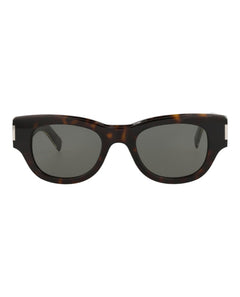 Saint Laurent Cat Eye-Frame Recycled Acetate Sunglasses Havana Crystal Grey (SL573-30014070-002)