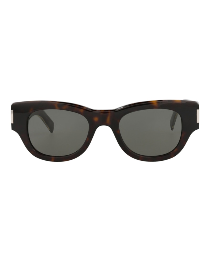 Saint Laurent Cat Eye-Frame Recycled Acetate Sunglasses Havana Crystal Grey (SL573-30014070-002)