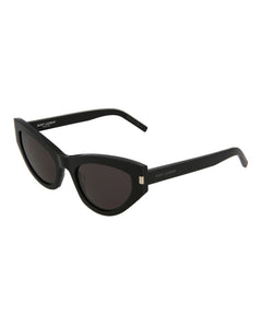Saint Laurent Cat Eye Sunglasses Black/Black/Grey (SL215GRACE-30002633-001)