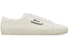 Saint Laurent Court Classic SL/06 Low Distressed Cream (Women's)