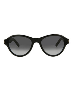Saint Laurent Round Oval Sunglasses Black/Black/Grey (SL520SUNSE-30013041-001)