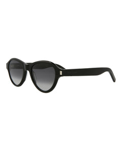 Saint Laurent Round Oval Sunglasses Black/Black/Grey (SL520SUNSE-30013041-001)