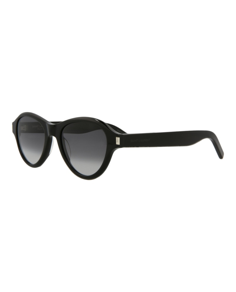 Saint Laurent Round Oval Sunglasses Black/Black/Grey (SL520SUNSE-30013041-001)