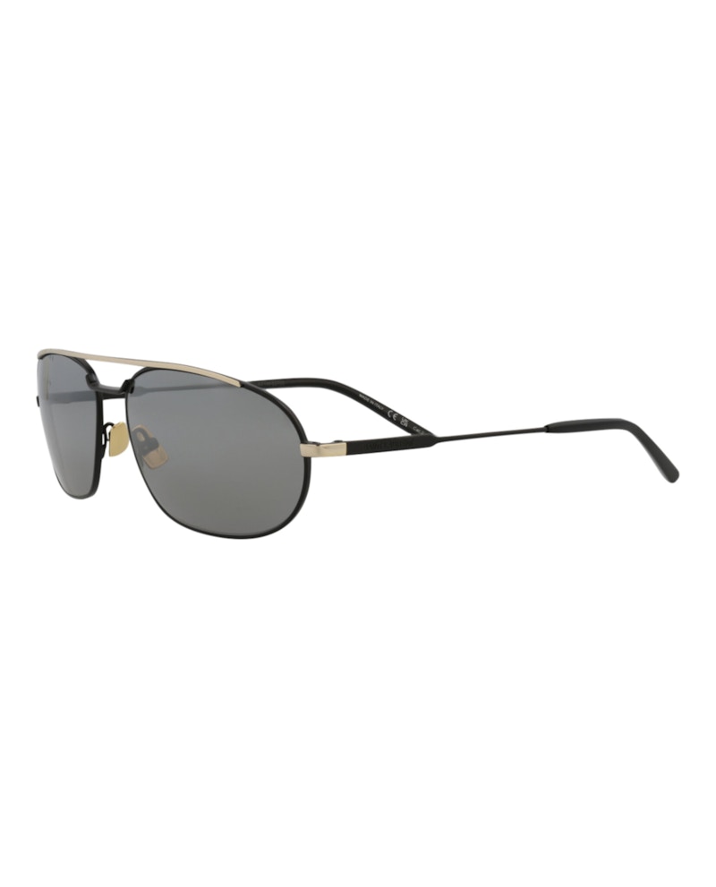 Saint Laurent Round Oval Sunglasses Black/Black/Silver (SL561-30013779-003)