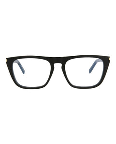 Saint Laurent Square-Frame Acetate Optical Frames Black Black Transparent (SL343-30008559-003)