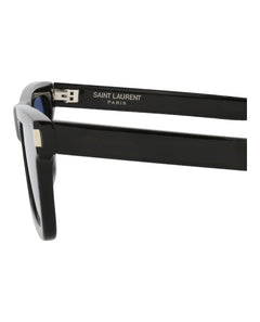 Saint Laurent Square-Frame Acetate Sunglasses Black/Black/Blue (SL461BETTY-30011401-009)