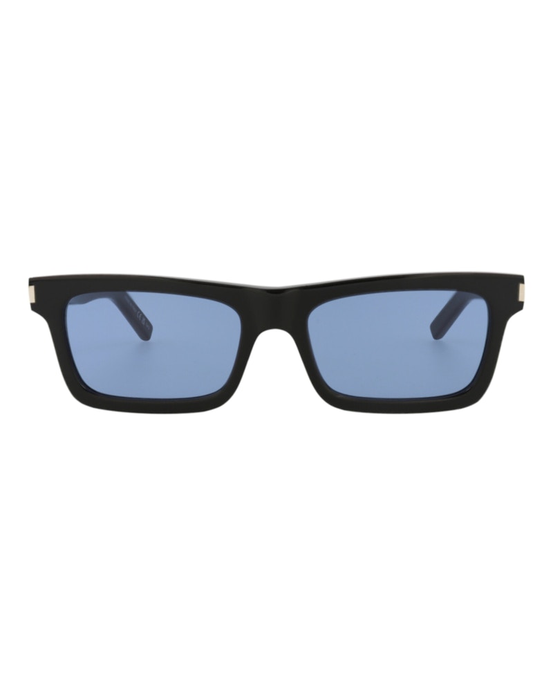 Saint Laurent Square-Frame Acetate Sunglasses Black/Black/Blue (SL461BETTY-30011401-009)