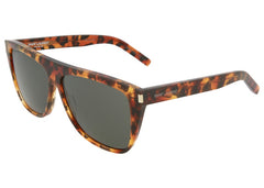 Saint Laurent Square-Frame Acetate Sunglasses Havana/Grey (SL1-30000164-015)