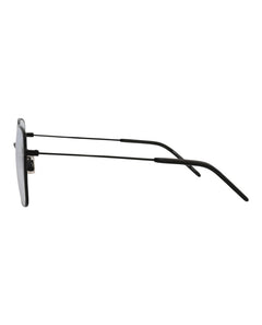 Saint Laurent Square Rectangle Sunglasses Black/Black/Transparent (SL314SUN-30013170-001)