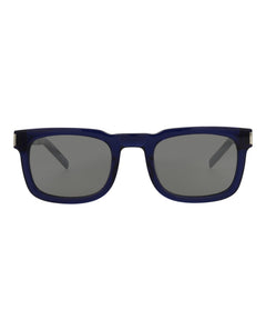 Saint Laurent Square Rectangle Sunglasses Blue/Silver (SL581-30014111-006)