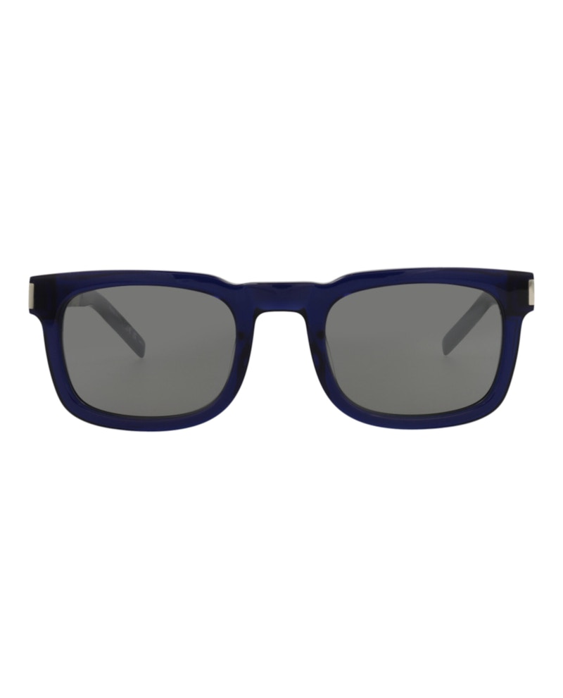 Saint Laurent Square Rectangle Sunglasses Blue/Silver (SL581-30014111-006)