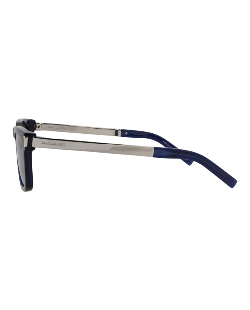 Saint Laurent Square Rectangle Sunglasses Blue/Silver (SL581-30014111-006)