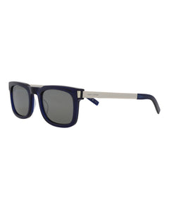 Saint Laurent Square Rectangle Sunglasses Blue/Silver (SL581-30014111-006)