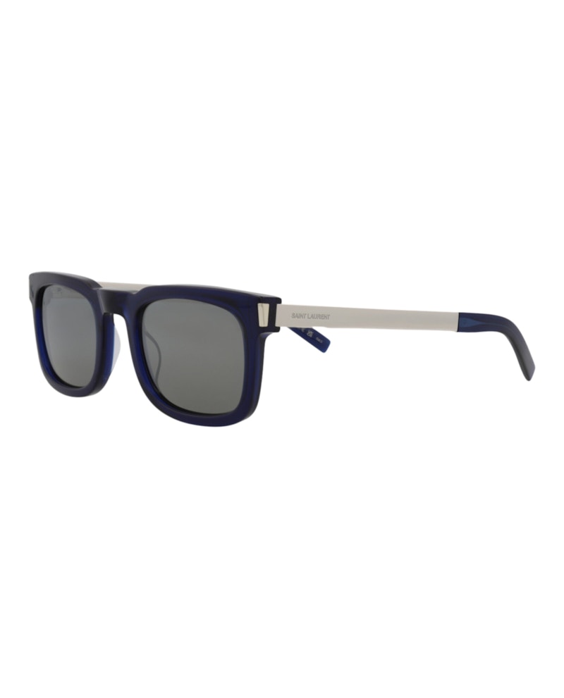 Saint Laurent Square Rectangle Sunglasses Blue/Silver (SL581-30014111-006)