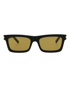 Saint Laurent Square Sunglasses Black/Black/Yellow (SL461BETTY-30011401-008)