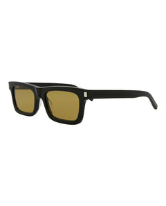 Saint Laurent Square Sunglasses Black/Black/Yellow (SL461BETTY-30011401-008)