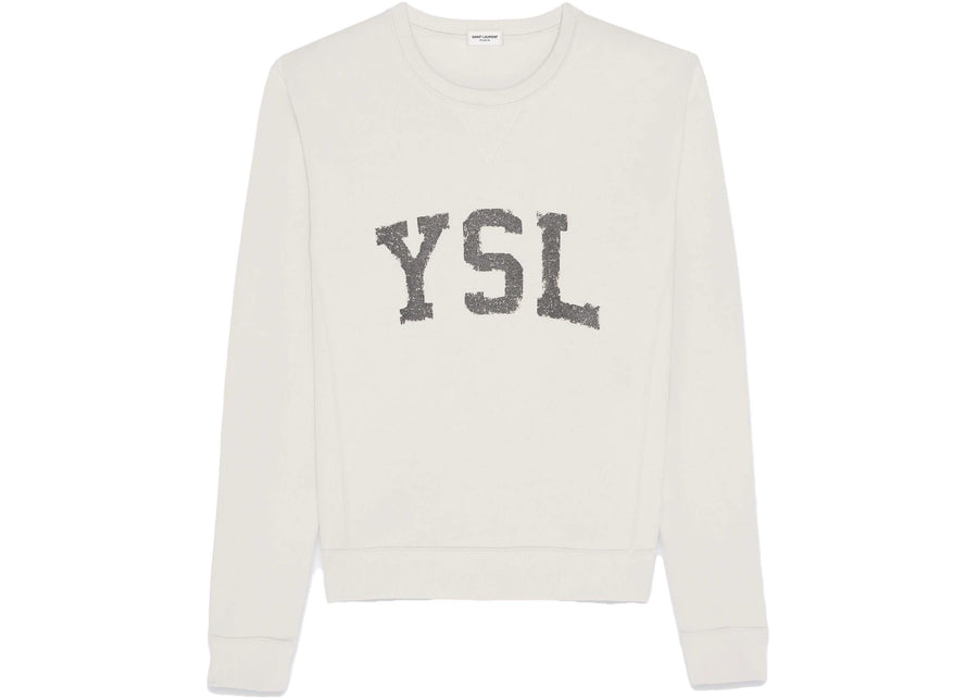 Saint Laurent YSL Vintage Sweatshirt Dirty Ecru