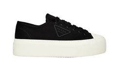 PRADA Platform Fabric Sneakers Black