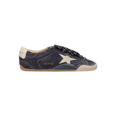Golden Goose True-Star In Dark Blue Suede With White Nappa Leather Star And Heel Tab