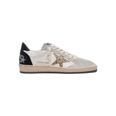 Golden Goose Ball Star In Nappa And Suede With Glitter Star