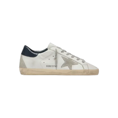 Golden Goose Super-Star With Suede Star And Blue Heel Tab