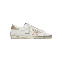 Golden Goose Super-Star With Gold Sparkle Foxing And Metal Stud Lettering