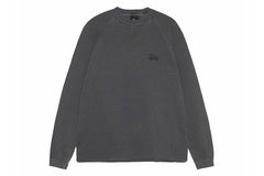 Stussy Raglan Thermal L/S Crew Washed Black
