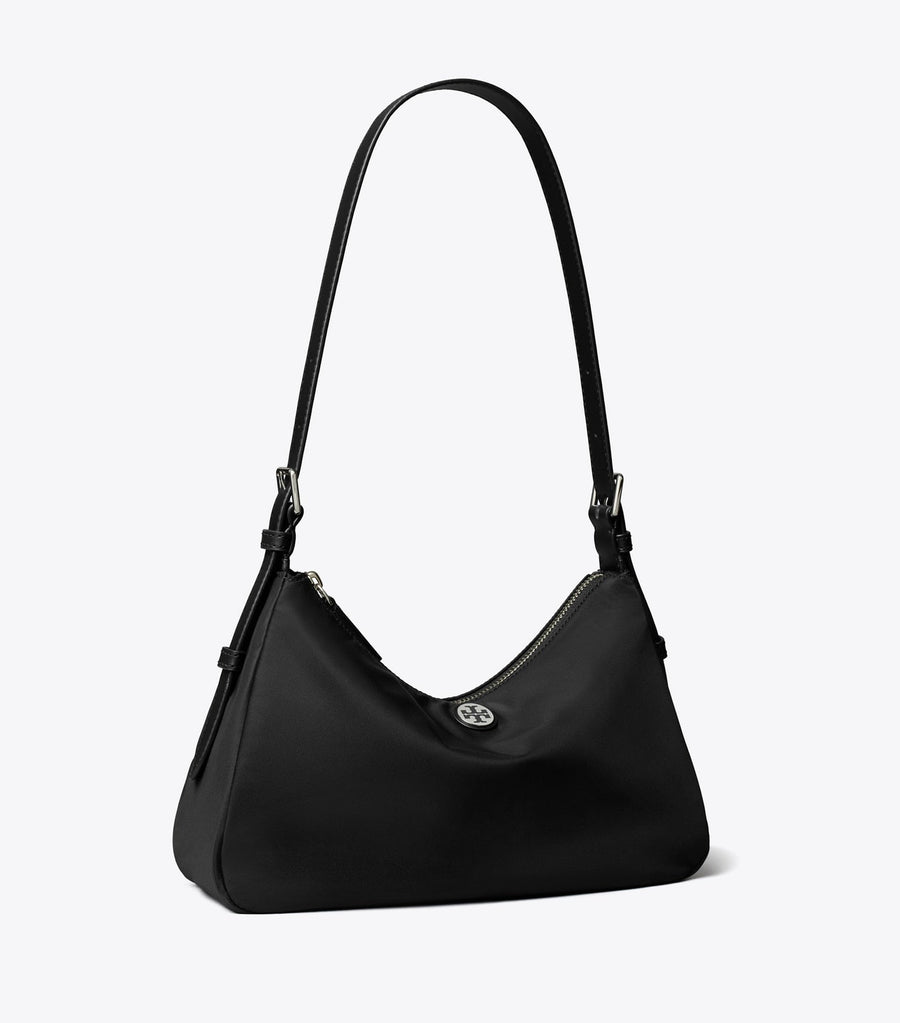 Small Nylon Zip-Top Shoulder Bag